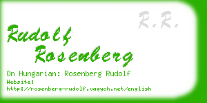 rudolf rosenberg business card